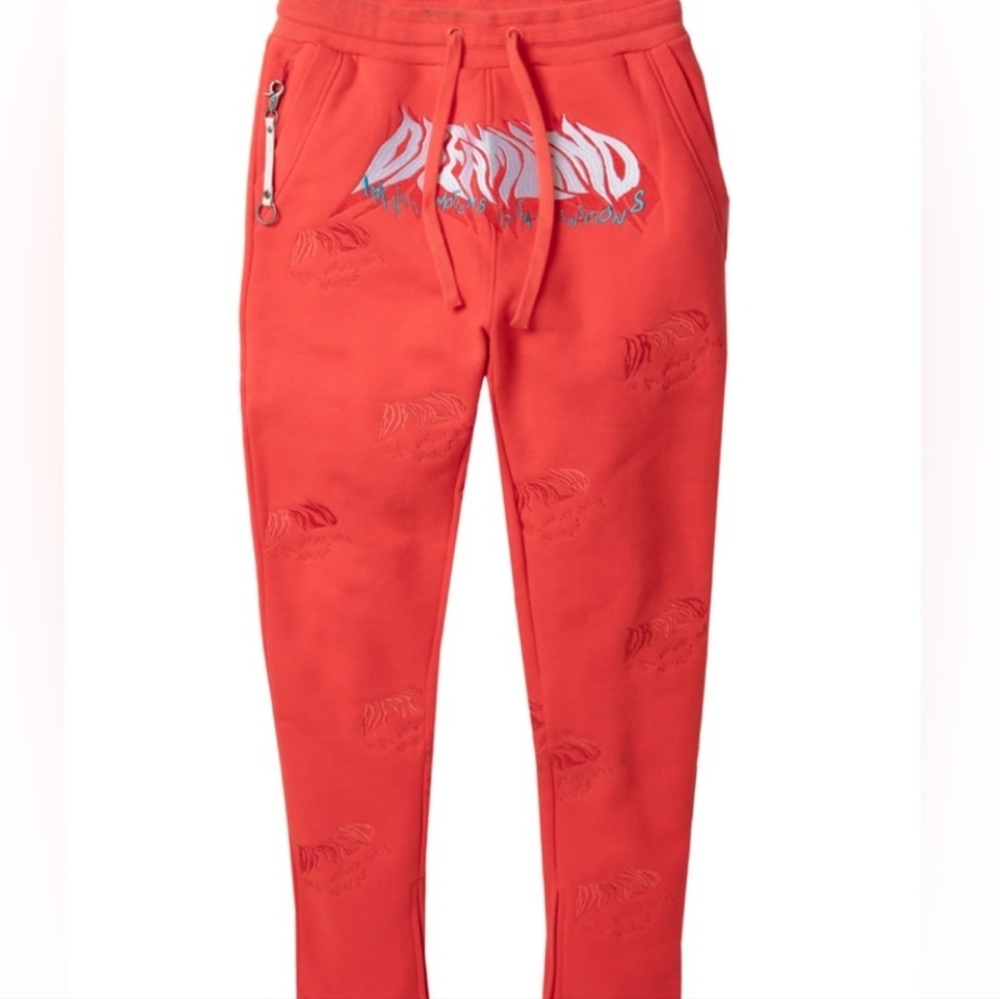 Diamond Supply Co. Red Sweatpants